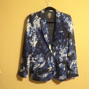 VINCE CAMUTO. - BLACK,BLUE WHITE BLAZER. - SIZE 4
